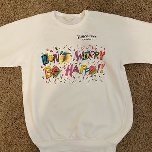 Vintage Alpine Ski Club Don’t Worry Be Happy Vancouver Sweatshirt size Medium